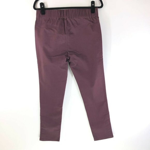 Soft Surroundings Womens Skinny Jeans Pull On Ankle Button Detail Purple PS - Picture 2 of 3